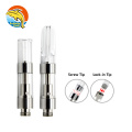 PCTG tank clear 0.5ml cbd pen cartridges packaging Chicago warehouse child lock 1ml press flat vape cartridge 510